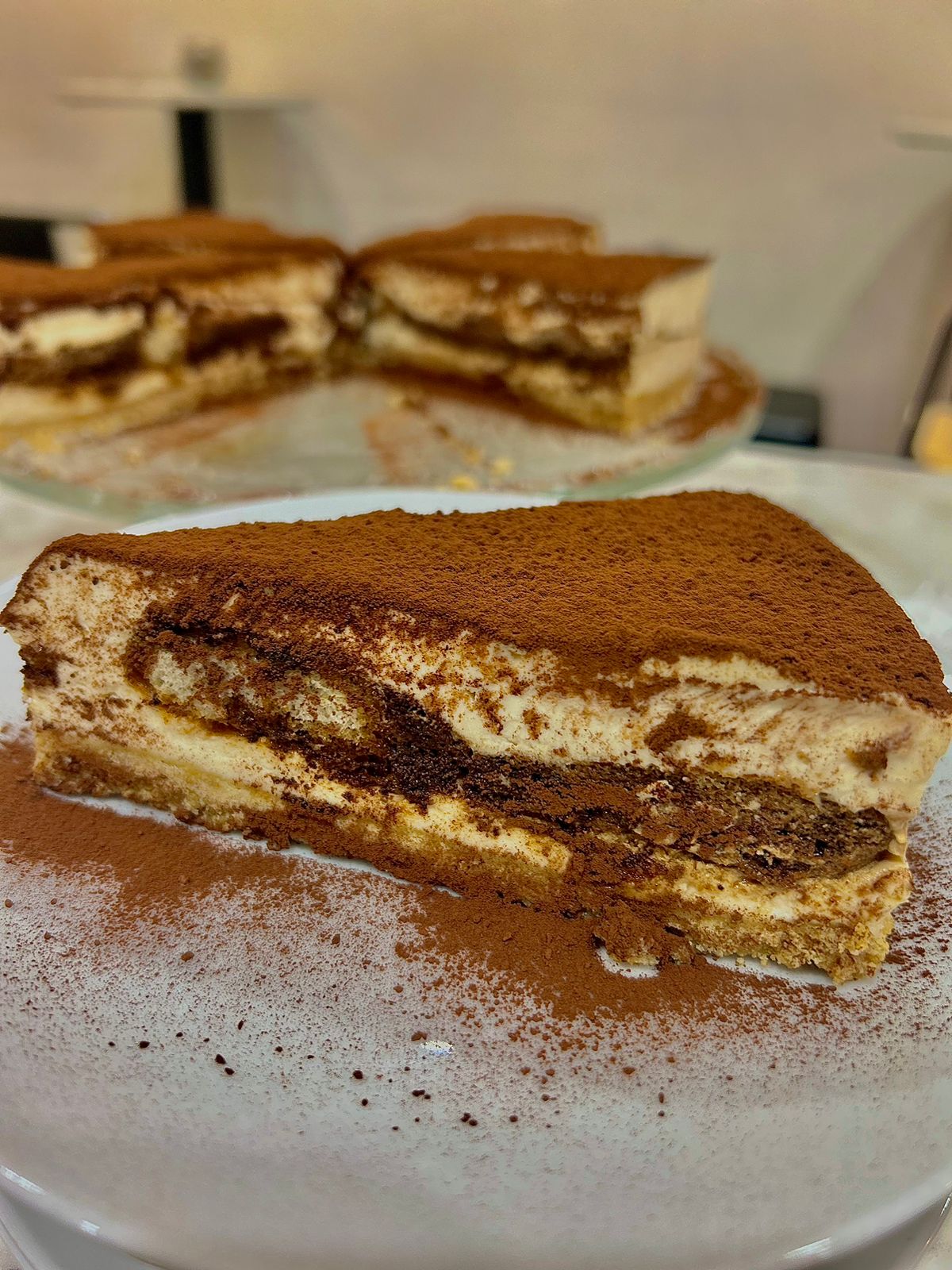 Cheesecake individual italiano con mascarpone y cacao 100% en Santiago
